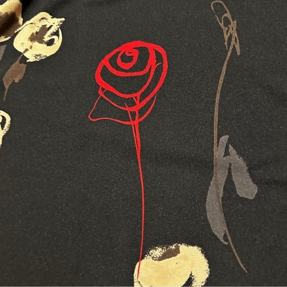 Vintage 90s BCBGMaxAzria Black Floral Maxi Skirt Women’s Size Large Spring Luxe - Picture 5 of 10